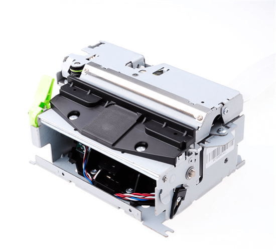 Close-up of a serial thermal printer mechanism Close-up of a serial thermal printer mechanism