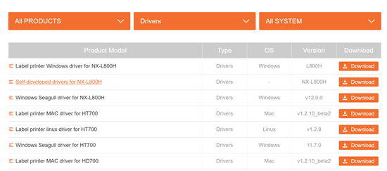 label printer driver download